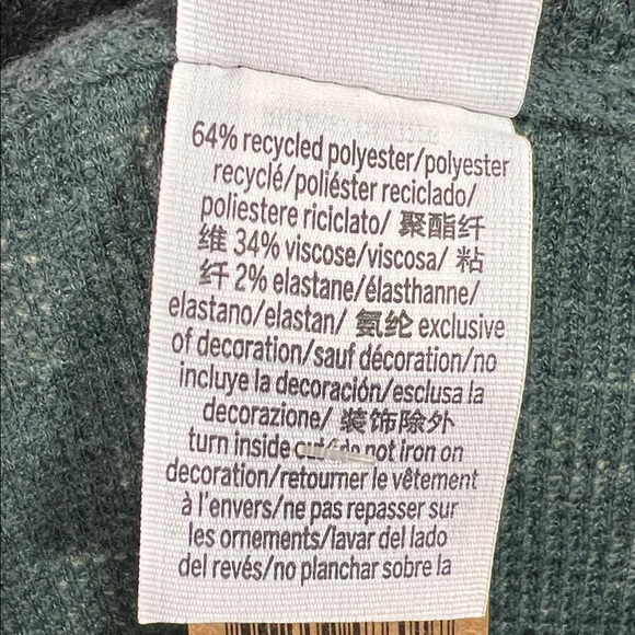 NWT PINK Victoria's Secret Women's Green & Cream Holiday Thermal Cozy Nightgown - Picture 5 of 5